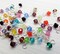 Tiny Bicone Bead Charms, 4mm Small Crystal Bead Dangles, Mix of Colors, Adorabilities